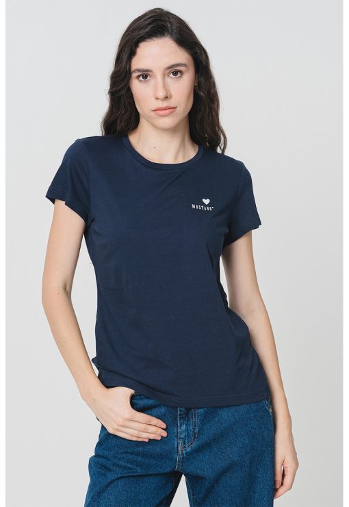 Tricou din bumbac cu decolteu la baza gatului Loa-FEMEI/IMBRACAMINTE/Tricouri si maiouri-IMBRACAMINTE/Tricouri si maiouri