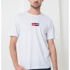 Tricou din bumbac cu decolteu la baza gatului si logo-BARBATI/IMBRACAMINTE/Tricouri si maiouri-IMBRACAMINTE/Tricouri si maiouri