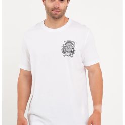 Tricou din bumbac cu imprimeu discret-BARBATI/IMBRACAMINTE/Tricouri si maiouri-IMBRACAMINTE/Tricouri si maiouri