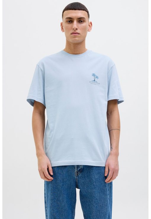 Tricou din bumbac cu imprimeu pe partea din spate-BARBATI/IMBRACAMINTE/Tricouri si maiouri-IMBRACAMINTE/Tricouri si maiouri