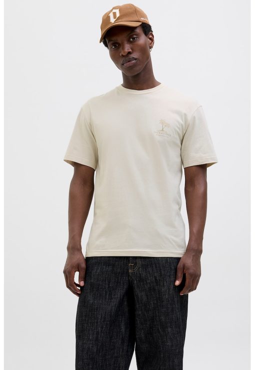 Tricou din bumbac cu imprimeu pe partea din spate-BARBATI/IMBRACAMINTE/Tricouri si maiouri-IMBRACAMINTE/Tricouri si maiouri