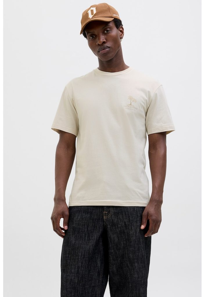 Tricou din bumbac cu imprimeu pe partea din spate-BARBATI/IMBRACAMINTE/Tricouri si maiouri-IMBRACAMINTE/Tricouri si maiouri