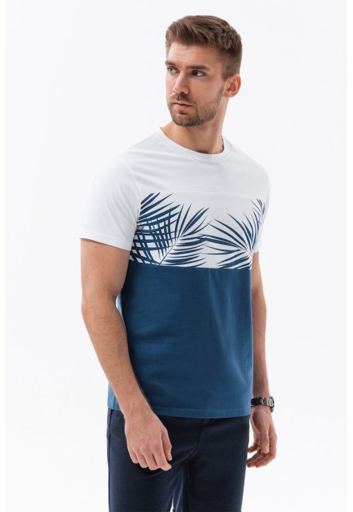 Tricou din bumbac cu imprimeu tropical-BARBATI/IMBRACAMINTE/Tricouri si maiouri-IMBRACAMINTE/Tricouri si maiouri