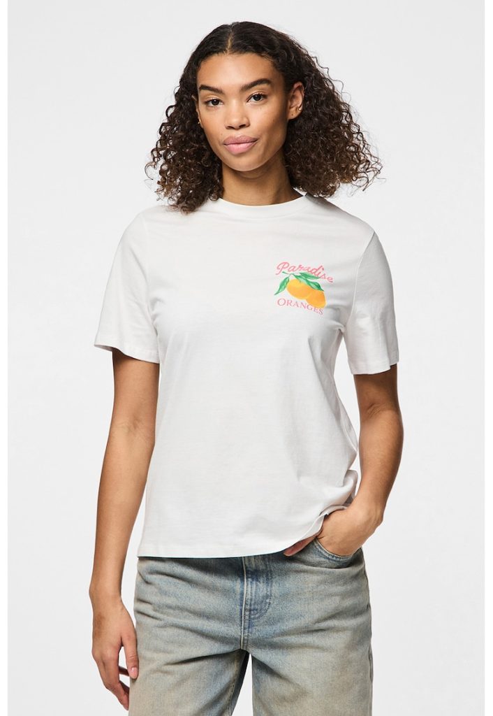 Tricou din bumbac organic cu imprimeu pe spate-FEMEI/IMBRACAMINTE/Tricouri si maiouri-IMBRACAMINTE/Tricouri si maiouri