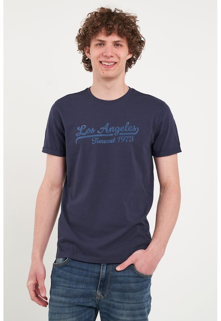 Tricou elastic cu text-BARBATI/IMBRACAMINTE/Tricouri si maiouri-IMBRACAMINTE/Tricouri si maiouri