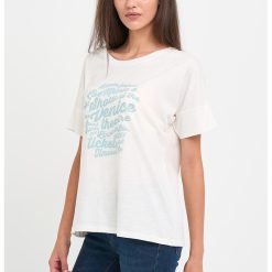 Tricou lejer cu imprimeu-FEMEI/IMBRACAMINTE/Tricouri si maiouri-IMBRACAMINTE/Tricouri si maiouri