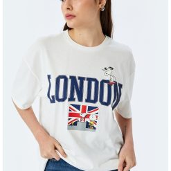 Tricou lejer cu imprimeu-FEMEI/IMBRACAMINTE/Tricouri si maiouri-IMBRACAMINTE/Tricouri si maiouri