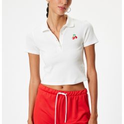 Tricou polo crop-FEMEI/IMBRACAMINTE/Tricouri si maiouri-IMBRACAMINTE/Tricouri si maiouri