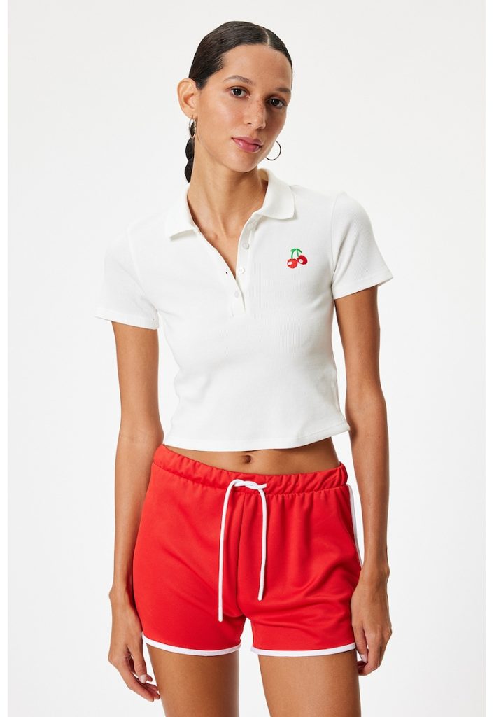 Tricou polo crop-FEMEI/IMBRACAMINTE/Tricouri si maiouri-IMBRACAMINTE/Tricouri si maiouri