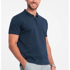 Tricou polo cu fenta cu fermoar-BARBATI/IMBRACAMINTE/Tricouri si maiouri-IMBRACAMINTE/Tricouri si maiouri