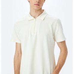 Tricou polo cu fenta cu fermoar-BARBATI/IMBRACAMINTE/Tricouri si maiouri-IMBRACAMINTE/Tricouri si maiouri
