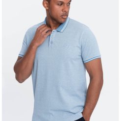 Tricou polo cu garnituri contrastante-BARBATI/IMBRACAMINTE/Tricouri si maiouri-IMBRACAMINTE/Tricouri si maiouri