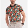 Tricou polo cu model floral-BARBATI/IMBRACAMINTE/Tricouri si maiouri-IMBRACAMINTE/Tricouri si maiouri