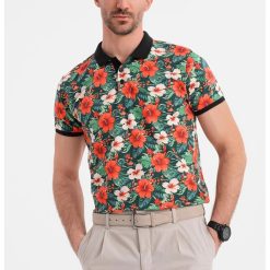 Tricou polo cu model floral-BARBATI/IMBRACAMINTE/Tricouri si maiouri-IMBRACAMINTE/Tricouri si maiouri