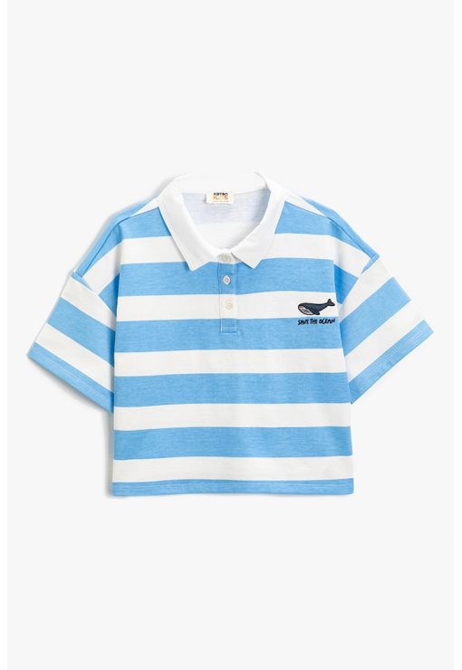 Tricou polo cu model in dungi-FETE/IMBRACAMINTE/Tricouri si maiouri-IMBRACAMINTE/Tricouri si maiouri