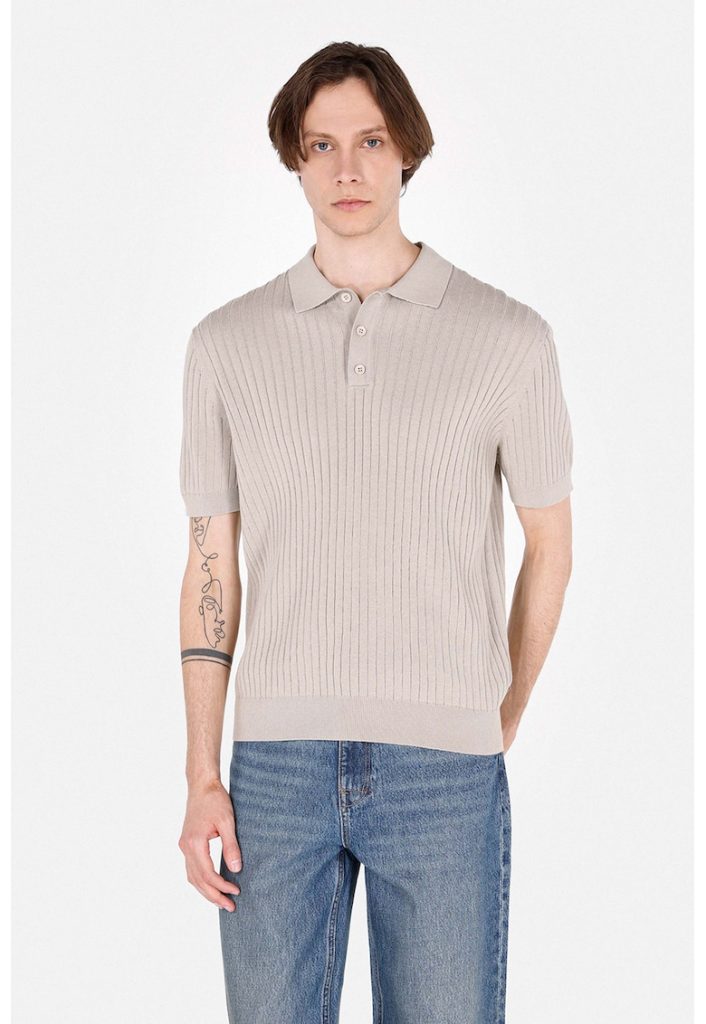 Tricou polo din tricot-BARBATI/IMBRACAMINTE/Tricouri si maiouri-IMBRACAMINTE/Tricouri si maiouri