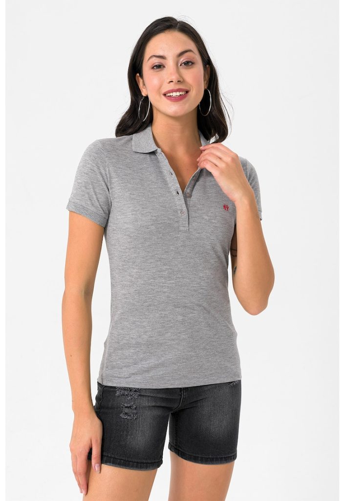 Tricou polo slim fit-FEMEI/IMBRACAMINTE/Tricouri si maiouri-IMBRACAMINTE/Tricouri si maiouri