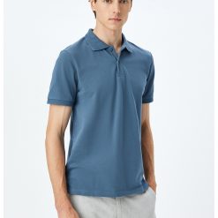 Tricou polo slim-fit din bumbac-BARBATI/IMBRACAMINTE/Tricouri si maiouri-IMBRACAMINTE/Tricouri si maiouri
