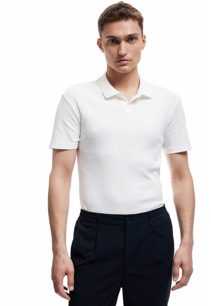 Tricou polo slim-fit din bumbac-BARBATI/IMBRACAMINTE/Tricouri si maiouri-IMBRACAMINTE/Tricouri si maiouri