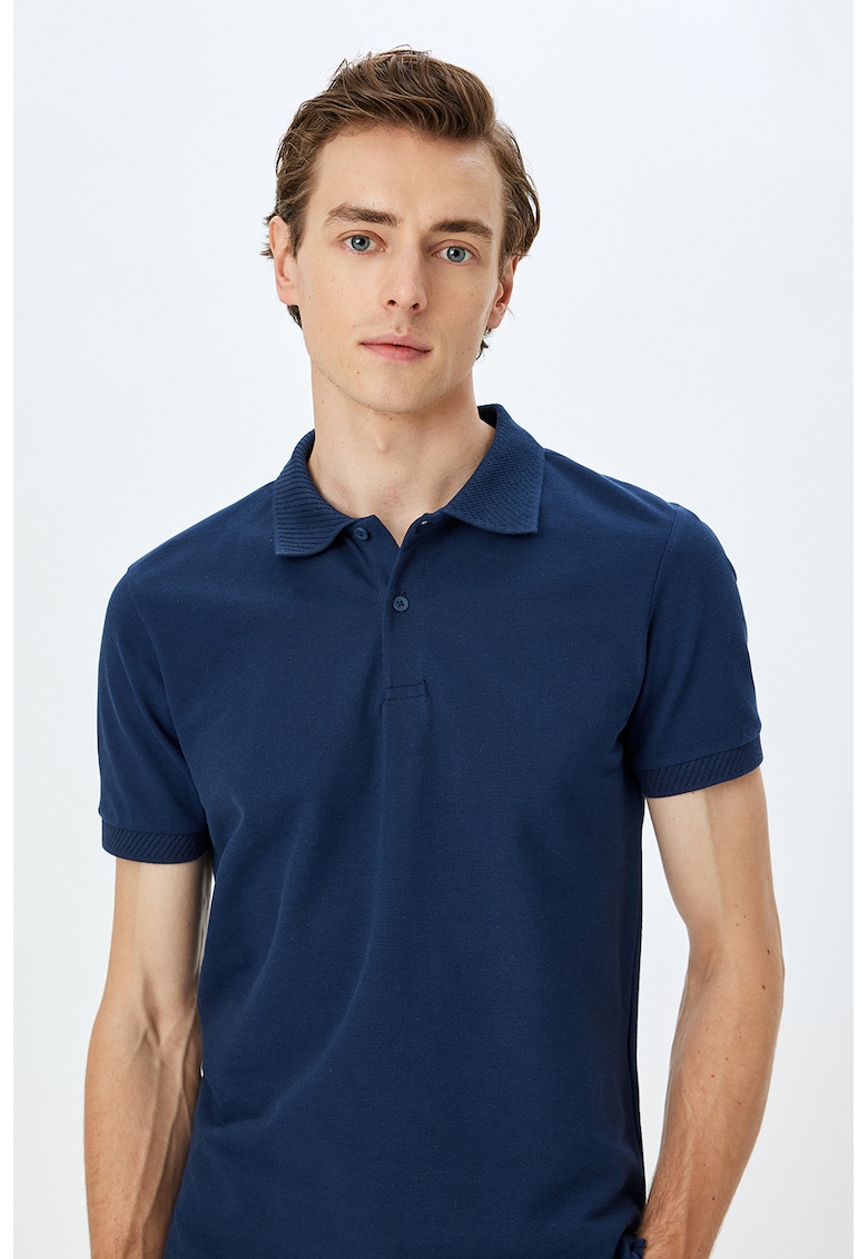 Tricou polo slim-fit din bumbac-BARBATI/IMBRACAMINTE/Tricouri si maiouri-IMBRACAMINTE/Tricouri si maiouri