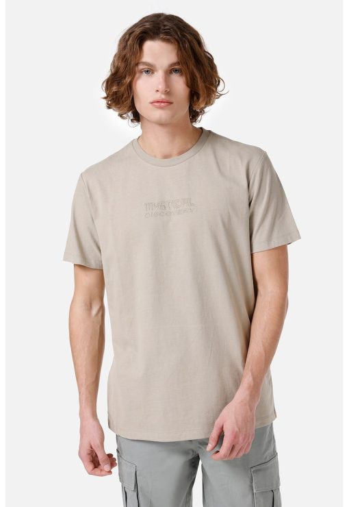 Tricou regular fit cu decolteu la baza gatului-BARBATI/IMBRACAMINTE/Tricouri si maiouri-IMBRACAMINTE/Tricouri si maiouri