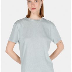 Tricou regular-fit cu decolteu la baza gatului-FEMEI/IMBRACAMINTE/Tricouri si maiouri-IMBRACAMINTE/Tricouri si maiouri