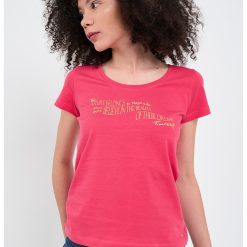 Tricou regular fit cu decolteu rotund-FEMEI/IMBRACAMINTE/Tricouri si maiouri-IMBRACAMINTE/Tricouri si maiouri