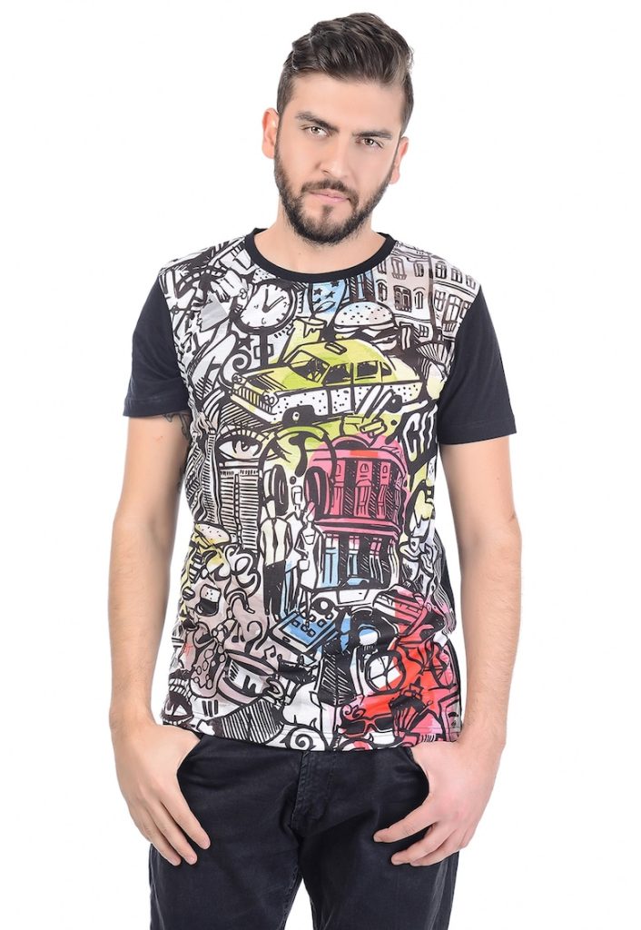 Tricou regular fit cu imprimeu grafic-BARBATI/IMBRACAMINTE/Tricouri si maiouri-IMBRACAMINTE/Tricouri si maiouri