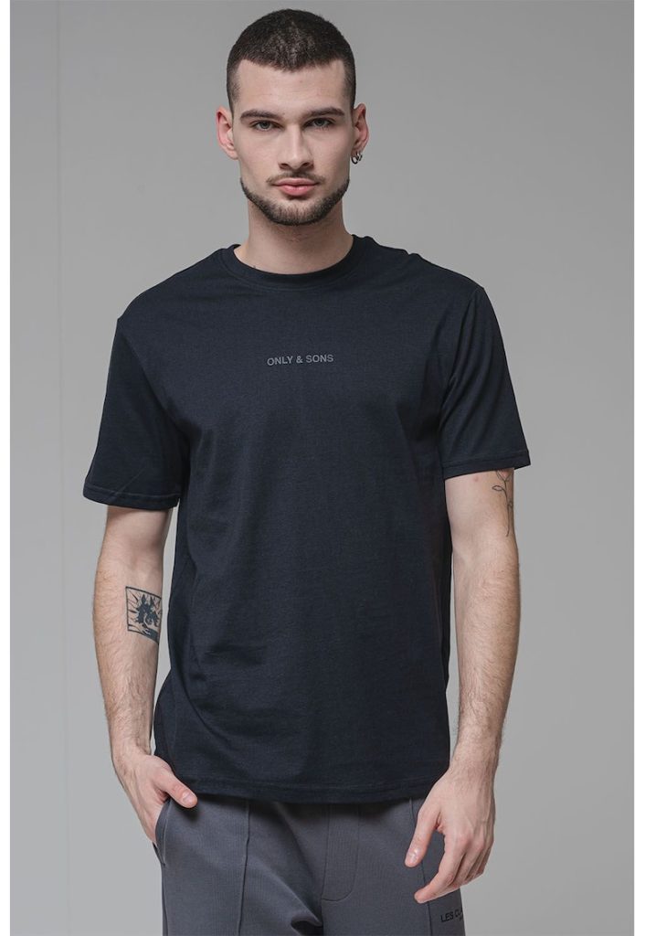 Tricou regular fit cu logo-BARBATI/IMBRACAMINTE/Tricouri si maiouri-IMBRACAMINTE/Tricouri si maiouri