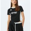Tricou slim fit cu detalii contrastante-FEMEI/IMBRACAMINTE/Tricouri si maiouri-IMBRACAMINTE/Tricouri si maiouri