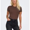 Tricou slim fit din amestec de bumbac organic Val-FEMEI/IMBRACAMINTE/Tricouri si maiouri-IMBRACAMINTE/Tricouri si maiouri