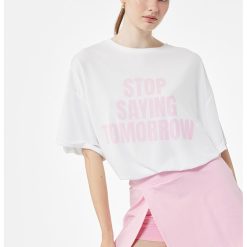 Tricou supradimensionat cu maneci medii-FEMEI/IMBRACAMINTE/Tricouri si maiouri-IMBRACAMINTE/Tricouri si maiouri