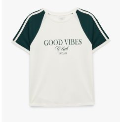 Tricou supradimensionat cu maneci raglan-FEMEI/IMBRACAMINTE/Tricouri si maiouri-IMBRACAMINTE/Tricouri si maiouri