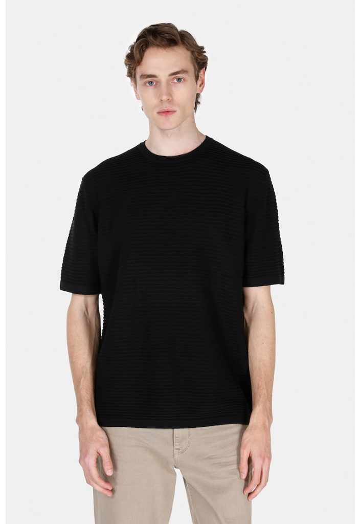 Tricou texturat din amestec de lyocell-BARBATI/IMBRACAMINTE/Tricouri si maiouri-IMBRACAMINTE/Tricouri si maiouri