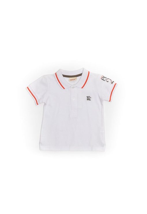 Tricou tip polo copii - 52130-1 - Alb --BAIETI/IMBRACAMINTE/Tricouri si maiouri-IMBRACAMINTE/Tricouri si maiouri
