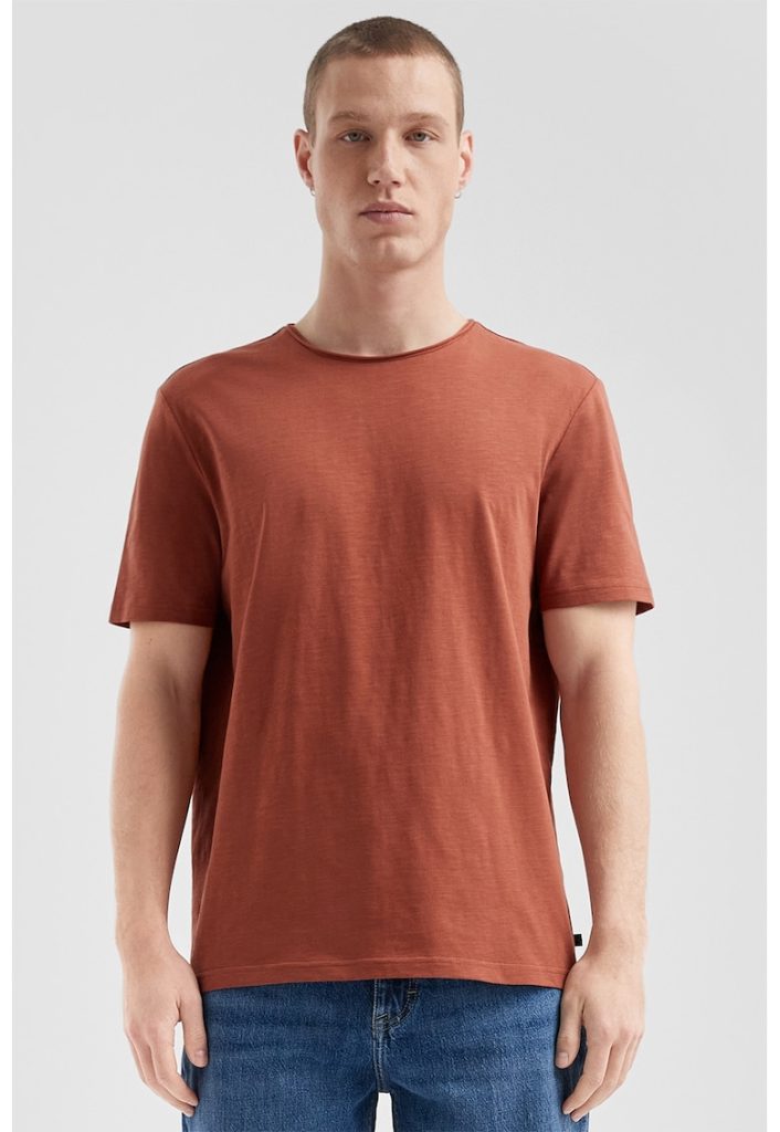 Tricou uni cu decolteu la baza gatului-BARBATI/IMBRACAMINTE/Tricouri si maiouri-IMBRACAMINTE/Tricouri si maiouri