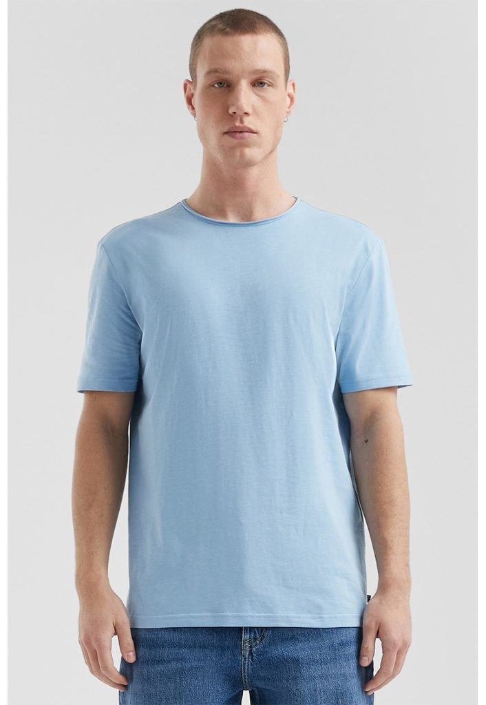 Tricou uni cu decolteu la baza gatului-BARBATI/IMBRACAMINTE/Tricouri si maiouri-IMBRACAMINTE/Tricouri si maiouri