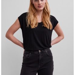 Tricou uni cu decolteu rotund-FEMEI/IMBRACAMINTE/Tricouri si maiouri-IMBRACAMINTE/Tricouri si maiouri