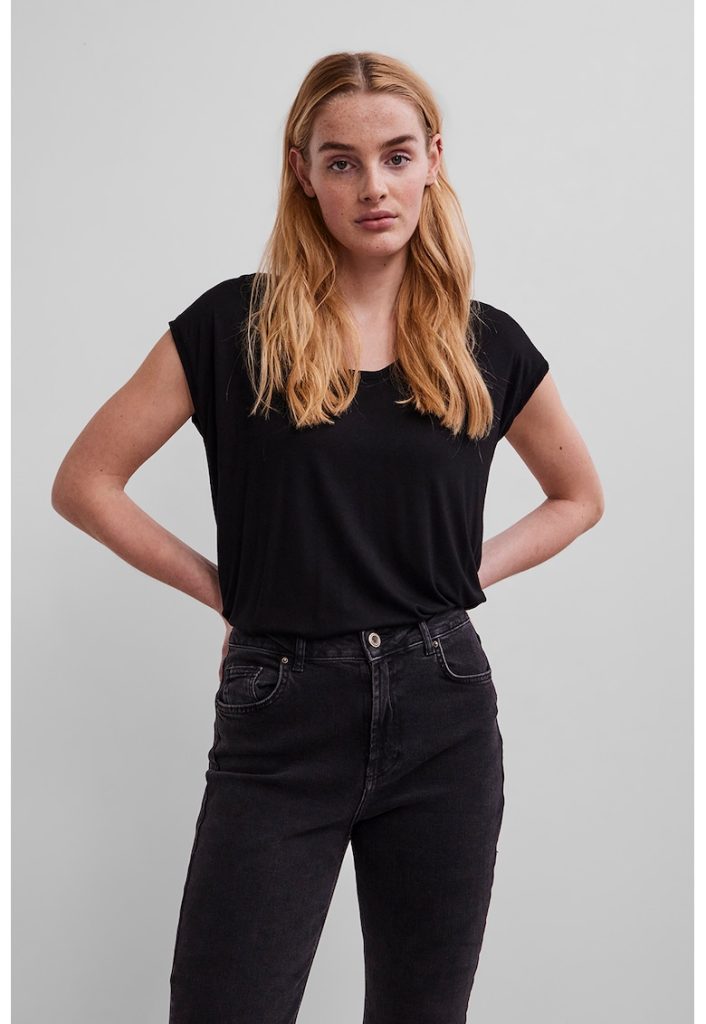 Tricou uni cu decolteu rotund-FEMEI/IMBRACAMINTE/Tricouri si maiouri-IMBRACAMINTE/Tricouri si maiouri