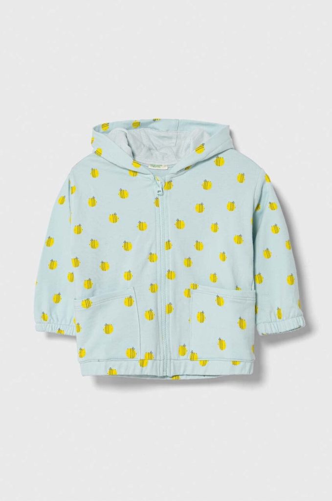 United Colors of Benetton bluza bebe cu glugă