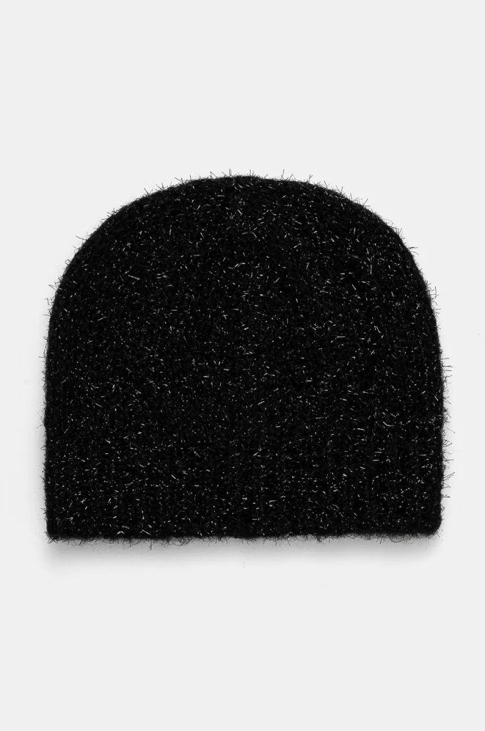 United Colors of Benetton caciula din lana pentru copii culoarea negru