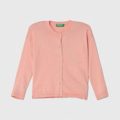 United Colors of Benetton cardigan copii culoarea roz