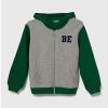 United Colors of Benetton hanorac de bumbac pentru copii culoarea gri