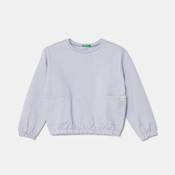 United Colors of Benetton hanorac de bumbac pentru copii neted