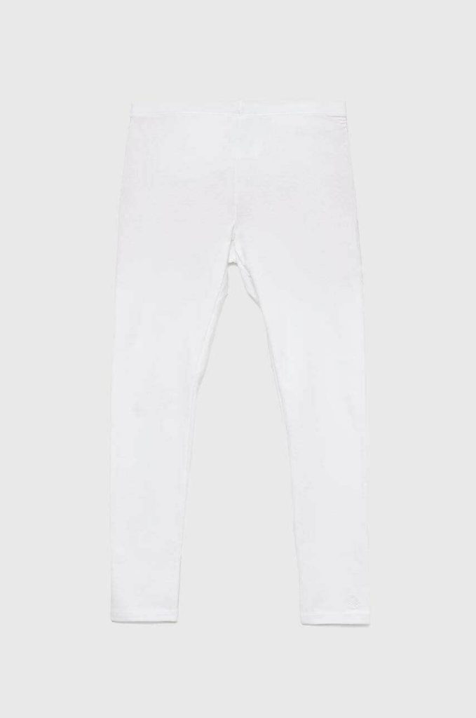 United Colors of Benetton leggins copii culoarea alb