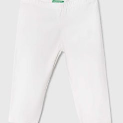 United Colors of Benetton leggins copii culoarea alb