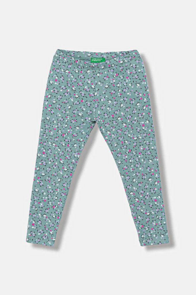United Colors of Benetton leggins copii culoarea turcoaz