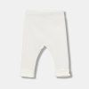 United Colors of Benetton leggins din bumbac pentru bebeluși culoarea alb