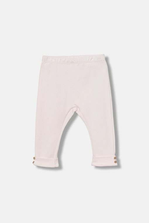 United Colors of Benetton leggins din bumbac pentru bebeluși culoarea roz