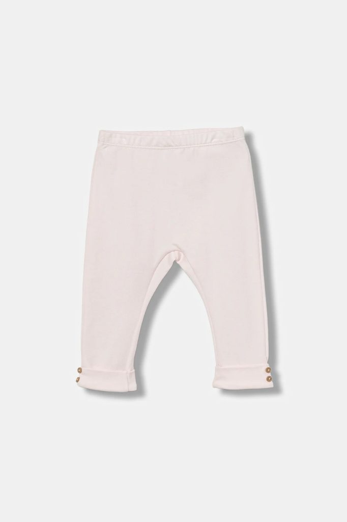 United Colors of Benetton leggins din bumbac pentru bebeluși culoarea roz